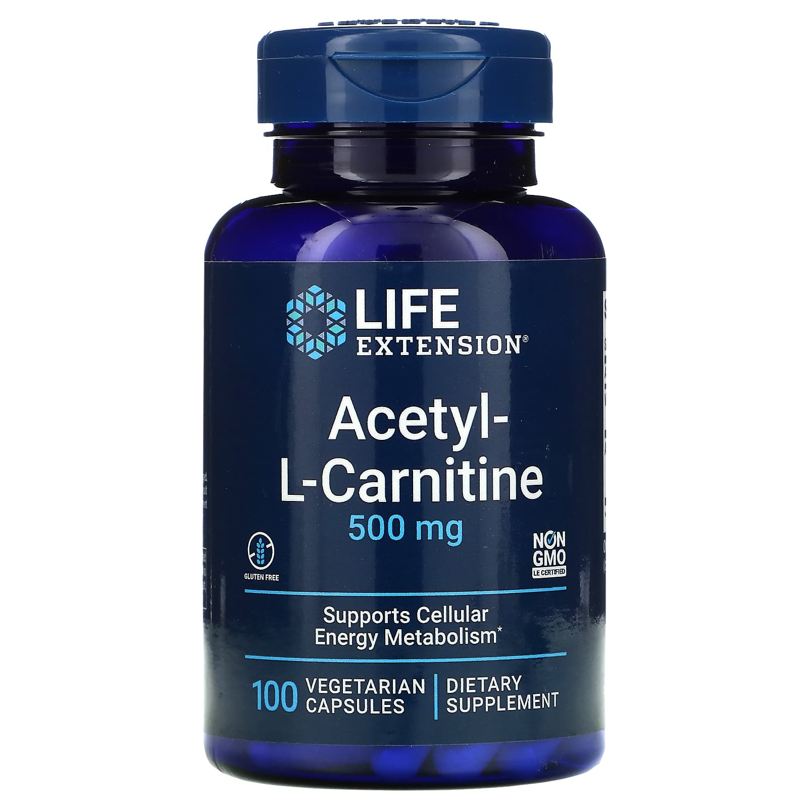 Life Extension, Acetyl-L-Carnitine, 500 mg, 100 Capsules UPC 737870152415 | HiLife Vitamins